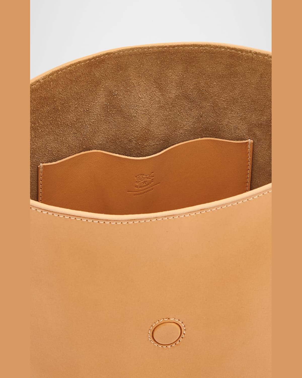 Il Bisonte Consuelo Leather Bucket Bag In Natural