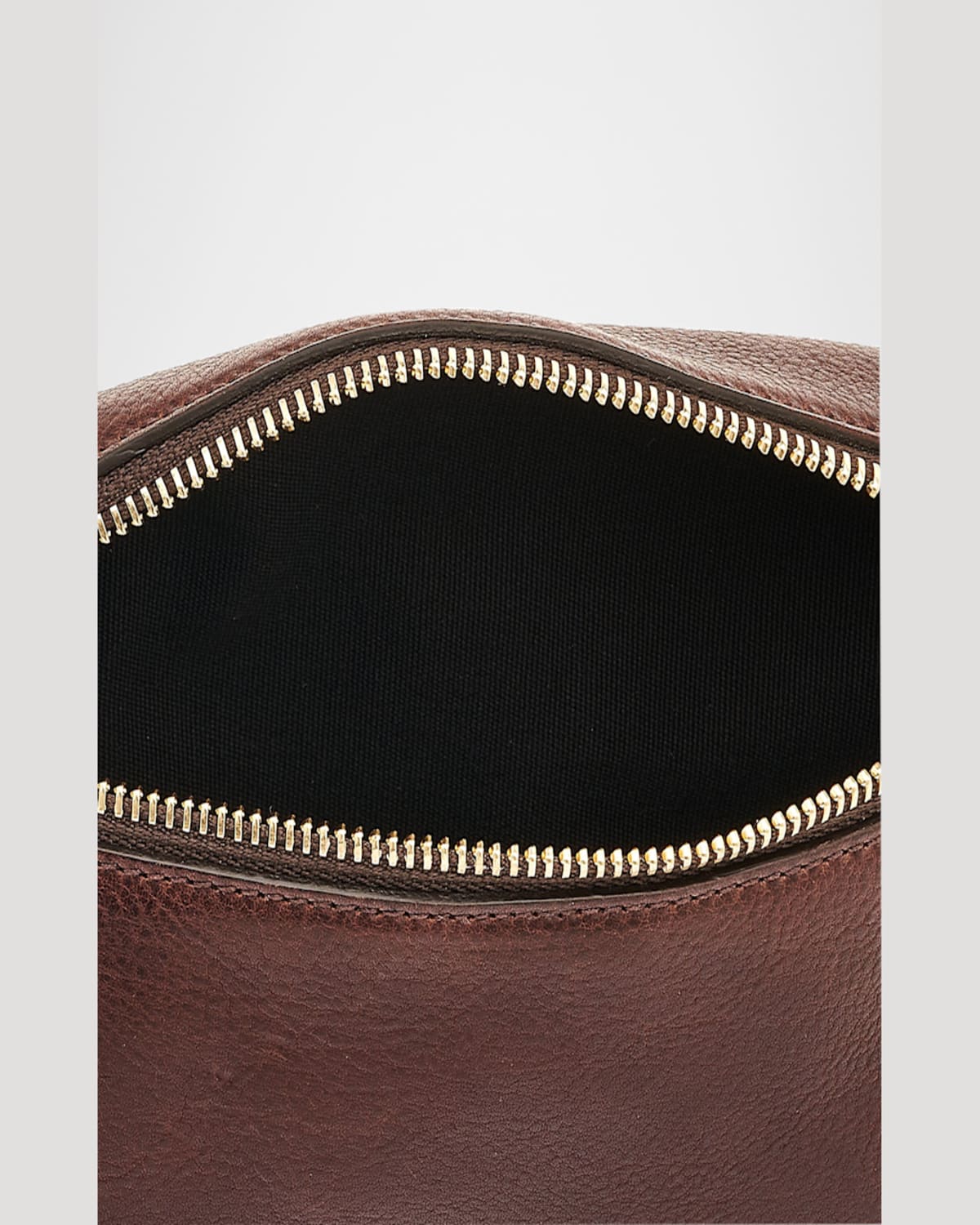 Il Bisonte Oliveta Zip Leather Belt Bag In Caffe