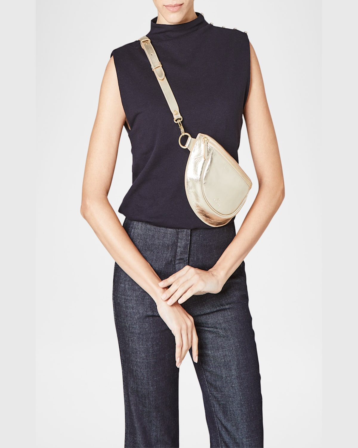 IL BISONTE OLIVETA ZIP LEATHER BELT BAG