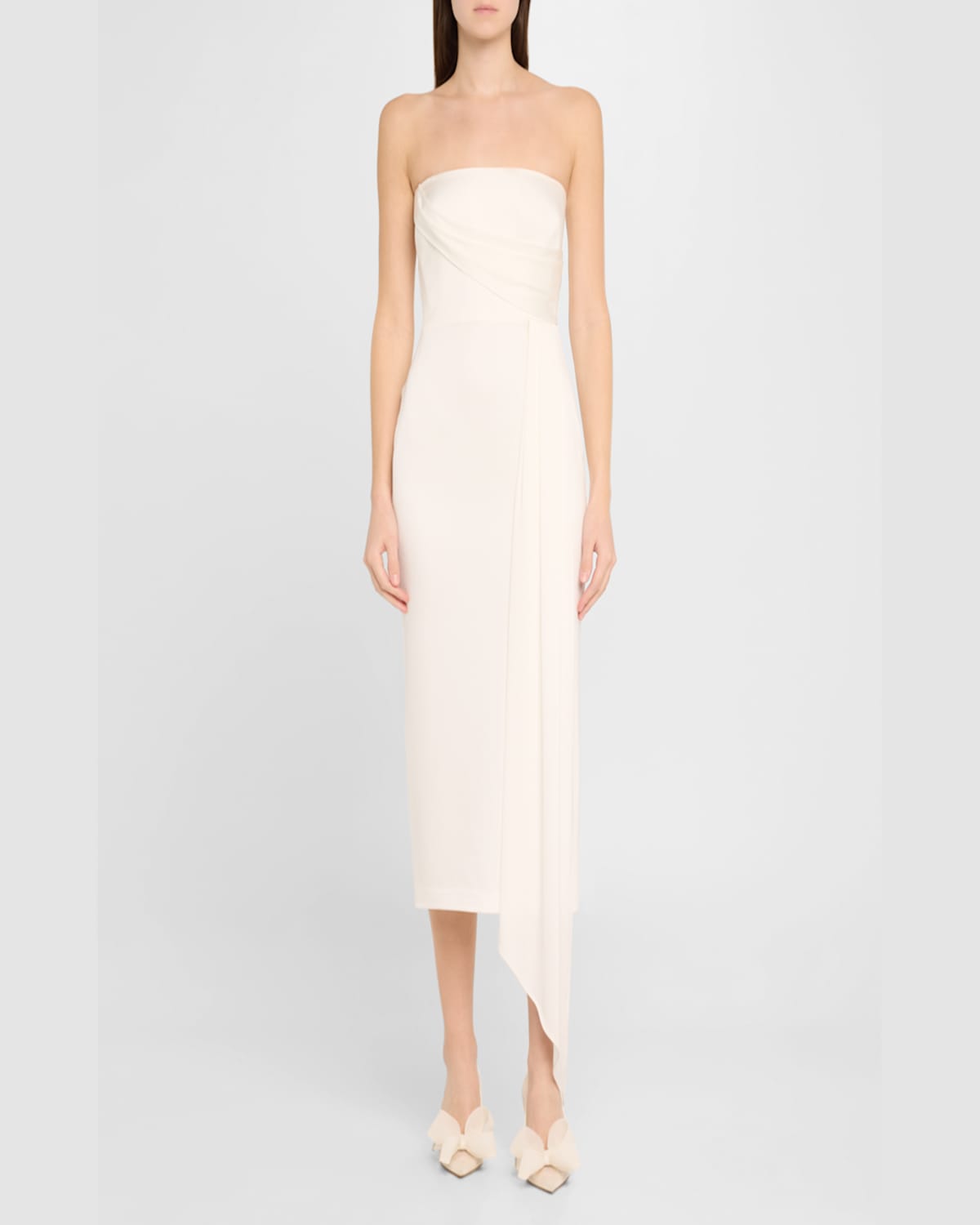 Jimmy Choo Staz Bow Mesh Pointed Pumps In Ivory