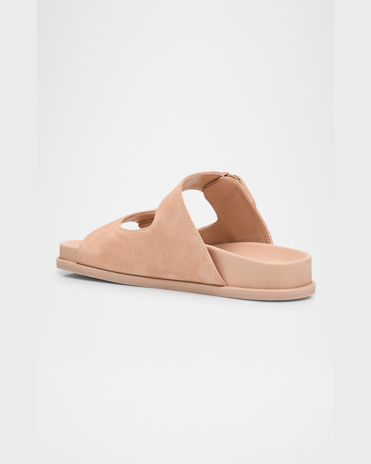 Jimmy Choo Fayence Suede Pearly Dual-strap Slide Sandals In Macaron