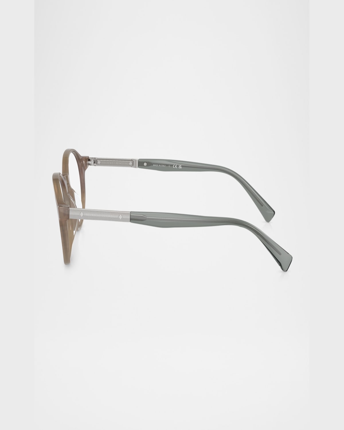 Brunello Cucinelli Acetate Oval Sunglasses, 50mm In Havana