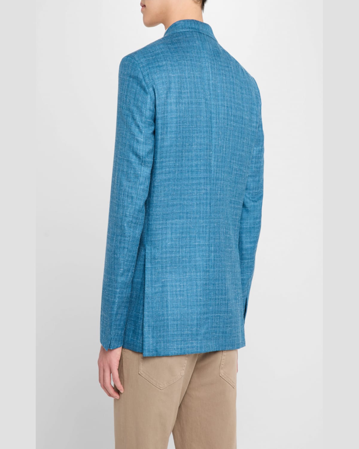 Zegna Men's Melange Sport Coat In Br Blu Ck
