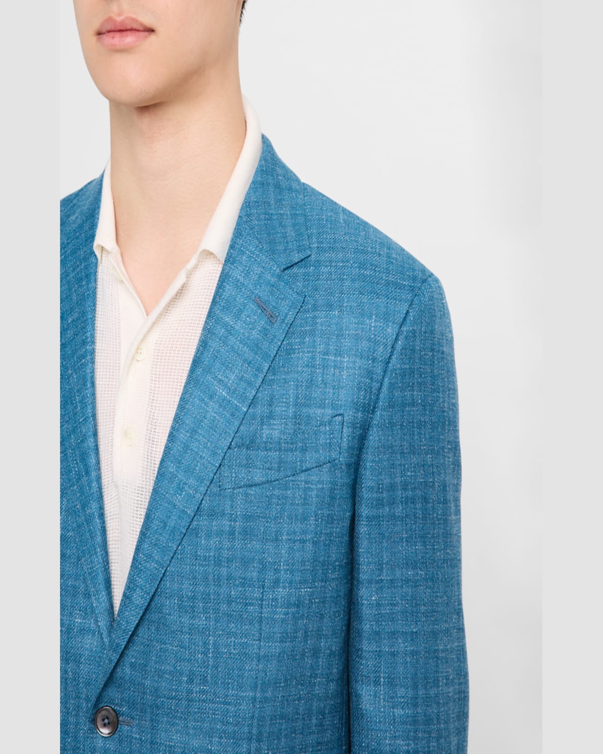 Zegna Men's Melange Sport Coat In Br Blu Ck