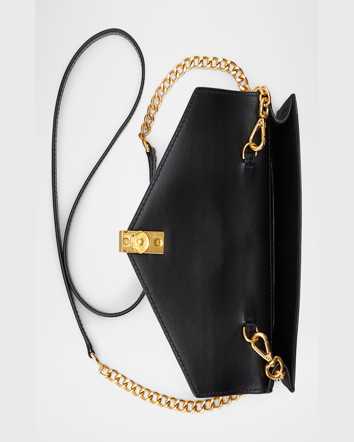 Polo Ralph Lauren Logo-plaque Leather Crossbody Bag In Black