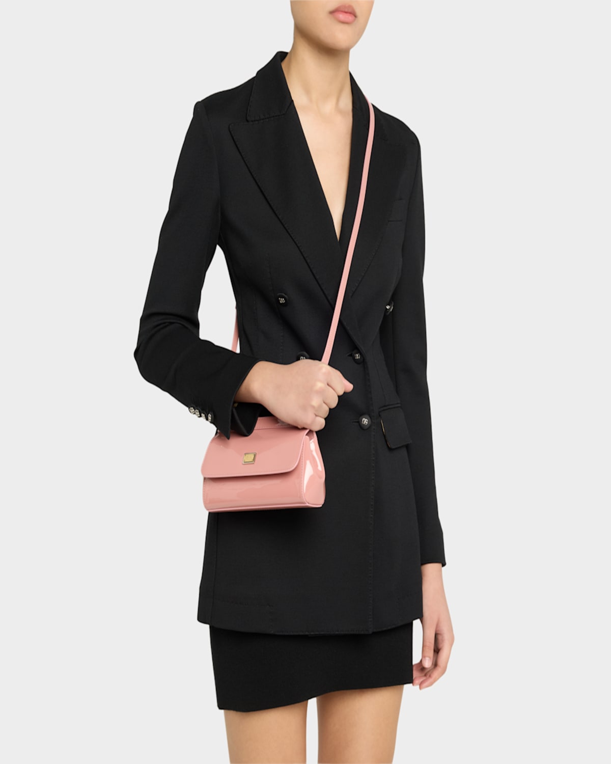 Dolce & Gabbana Sicily Leather Top Handle Bag In Rosa