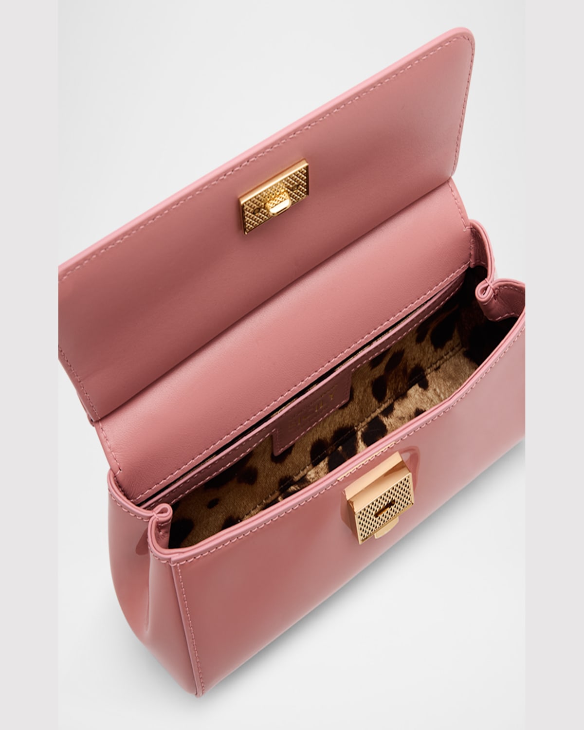 Dolce & Gabbana Sicily Leather Top Handle Bag In Rosa