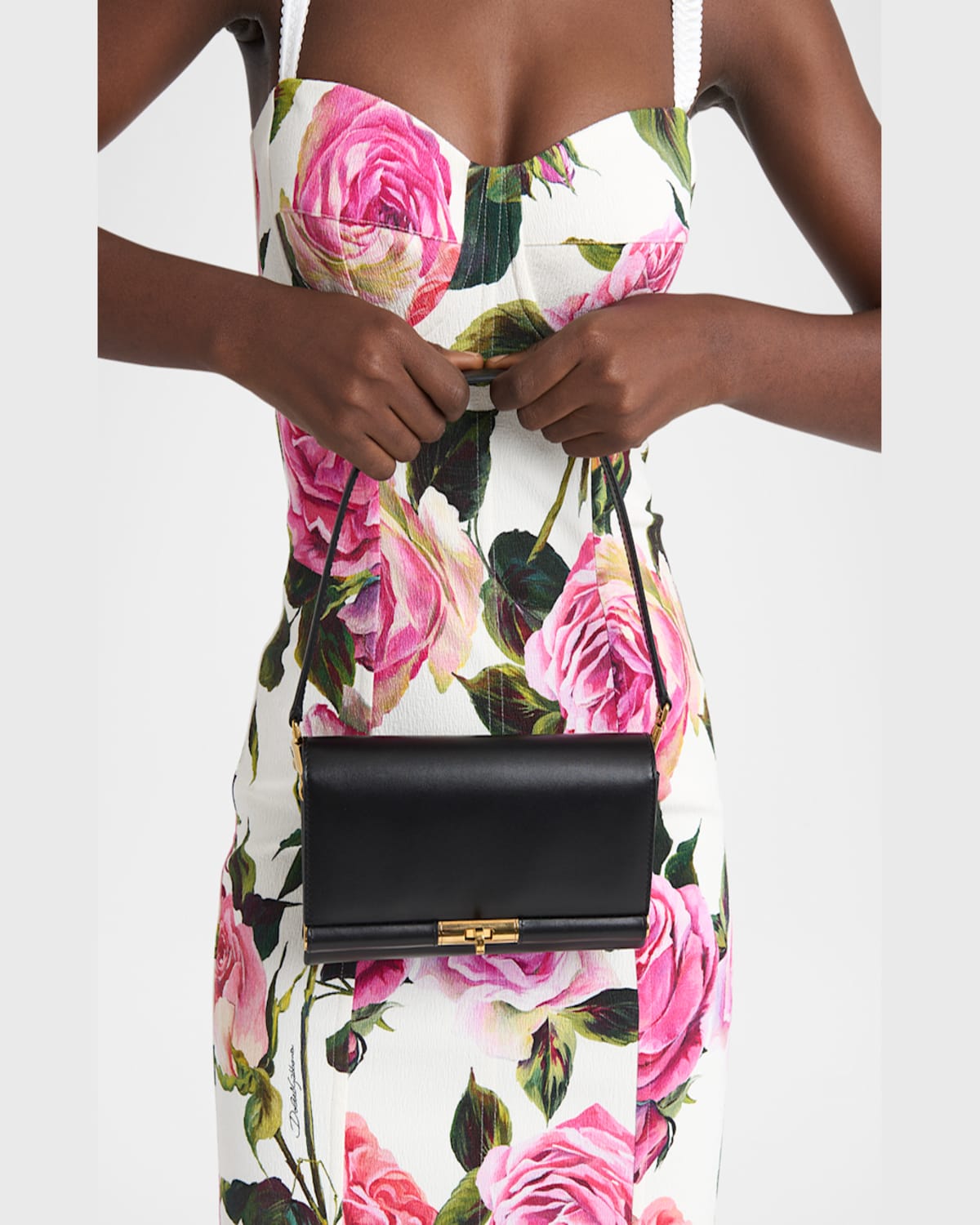 Dolce & Gabbana Marlene Leather Wallet Bag In Nero