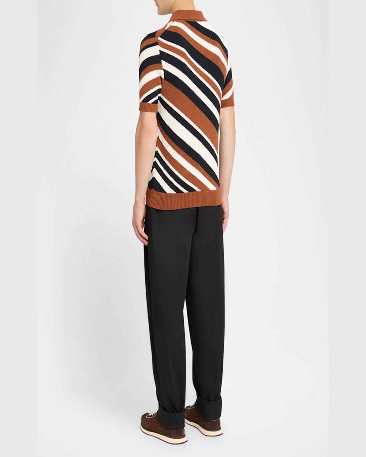 Dolce & Gabbana Striped Polo Shirt In Miscellane