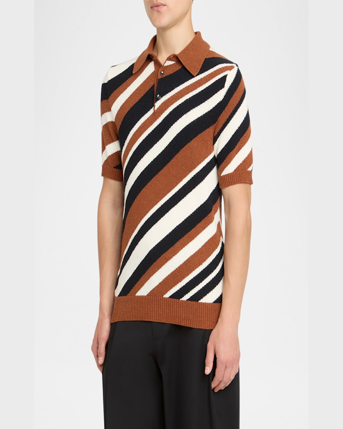 Dolce & Gabbana Striped Polo Shirt In Miscellane