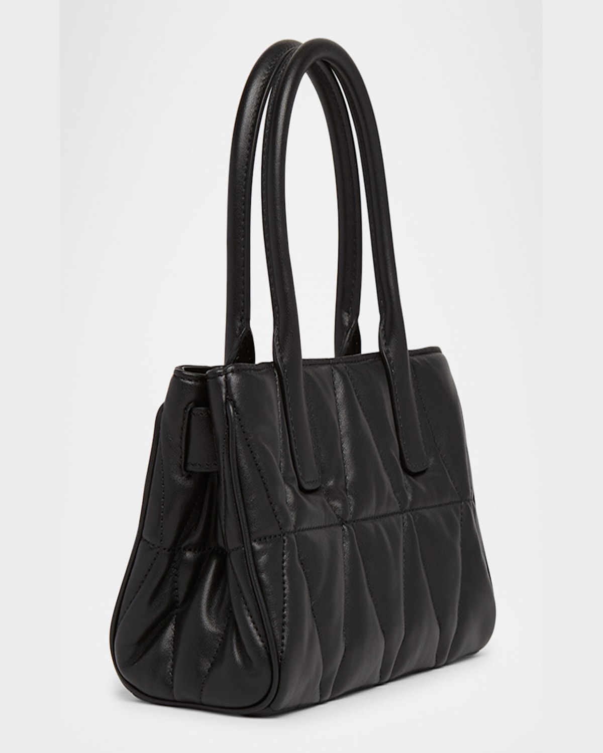 Versace Medusa 95 Small Quilted Leather Shoulder Bag In Black