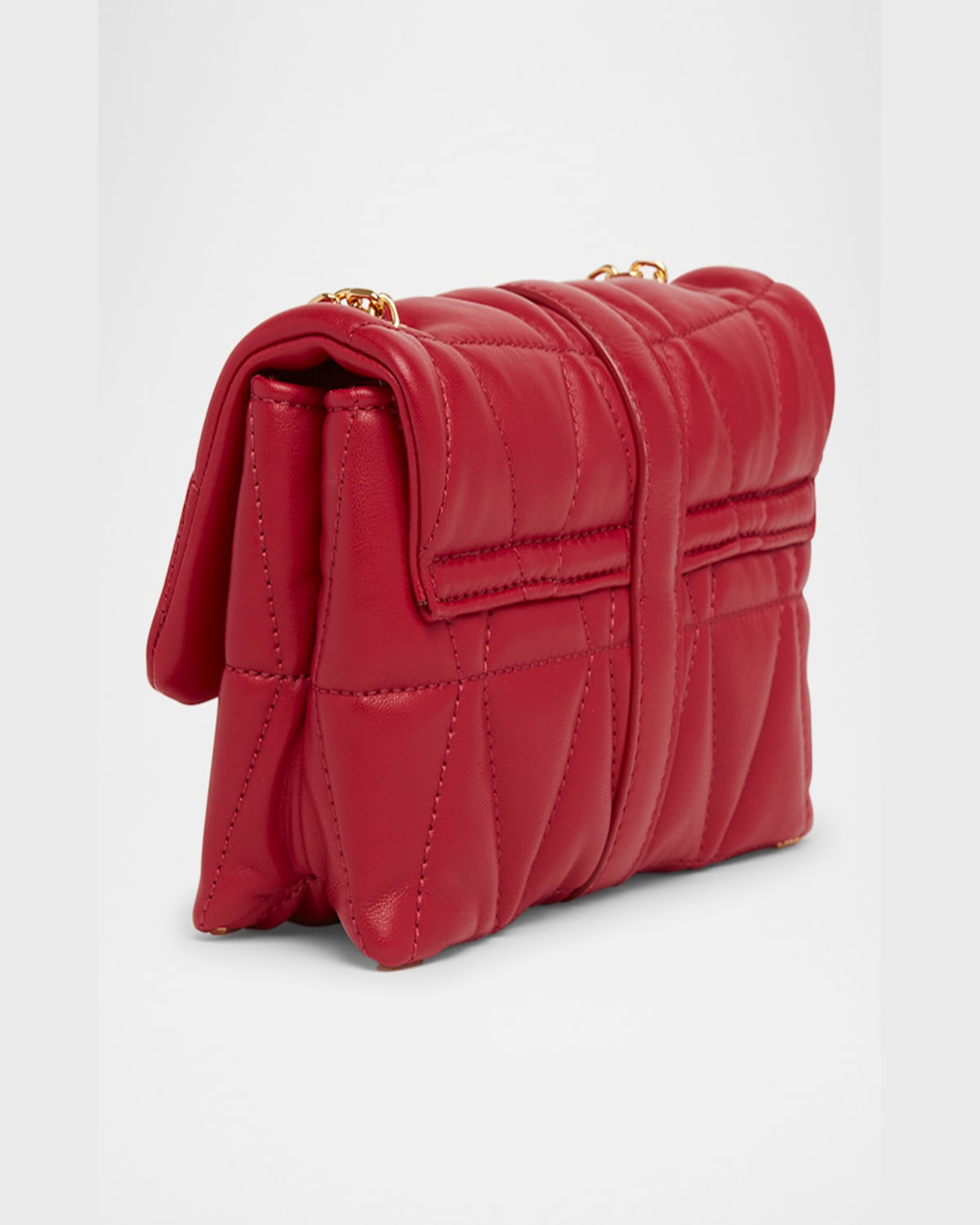 Versace Medusa 95 Mini Quilted Leather Shoulder Bag In Lipstick Red