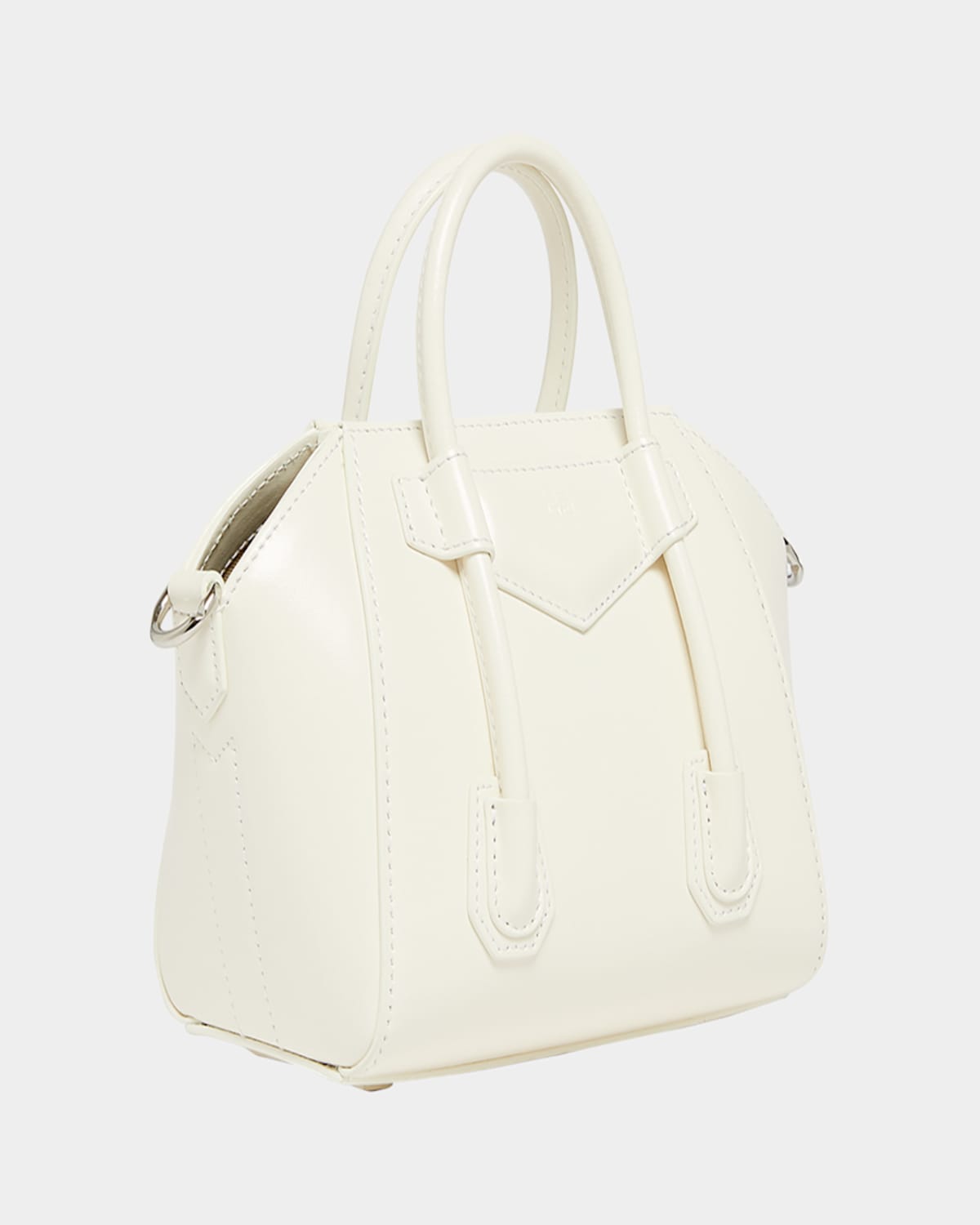 Givenchy Antigona Lock Toy Top-handle Bag In Leather In Ivory