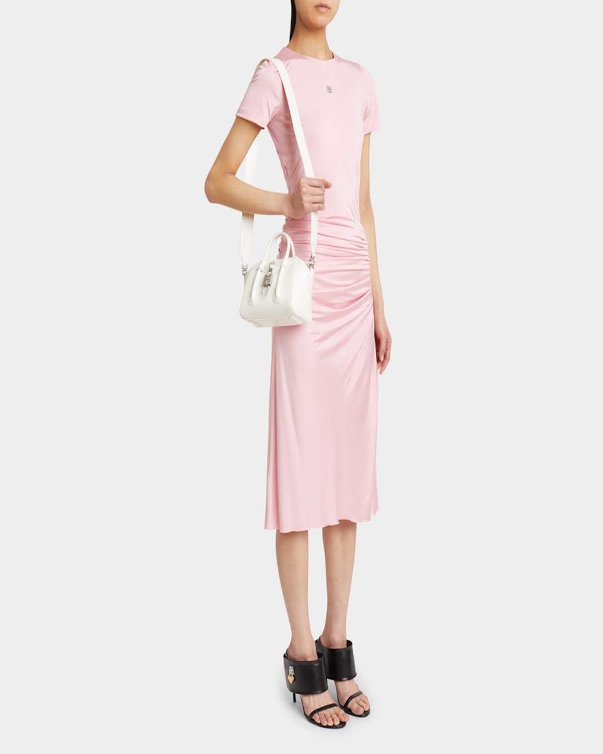 Givenchy Antigona Lock Toy Top-handle Bag In Leather In Ivory