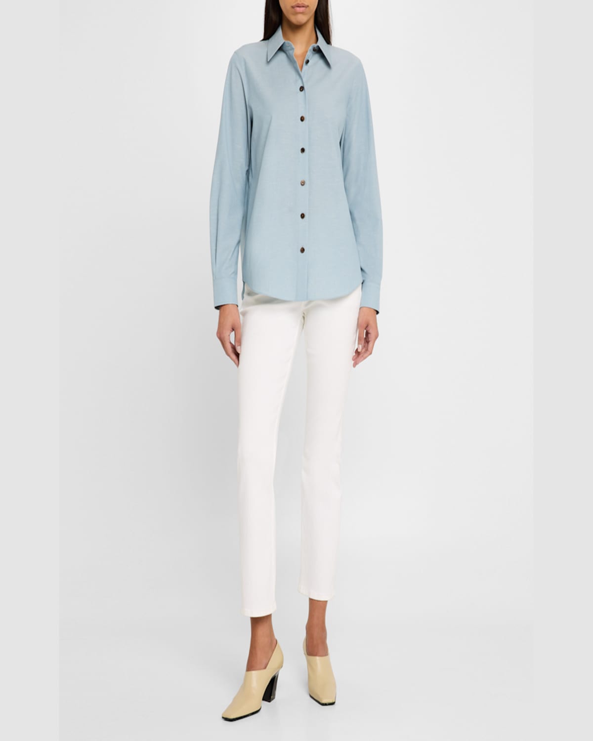 Shop Lafayette 148 Button-down Cotton Shirt