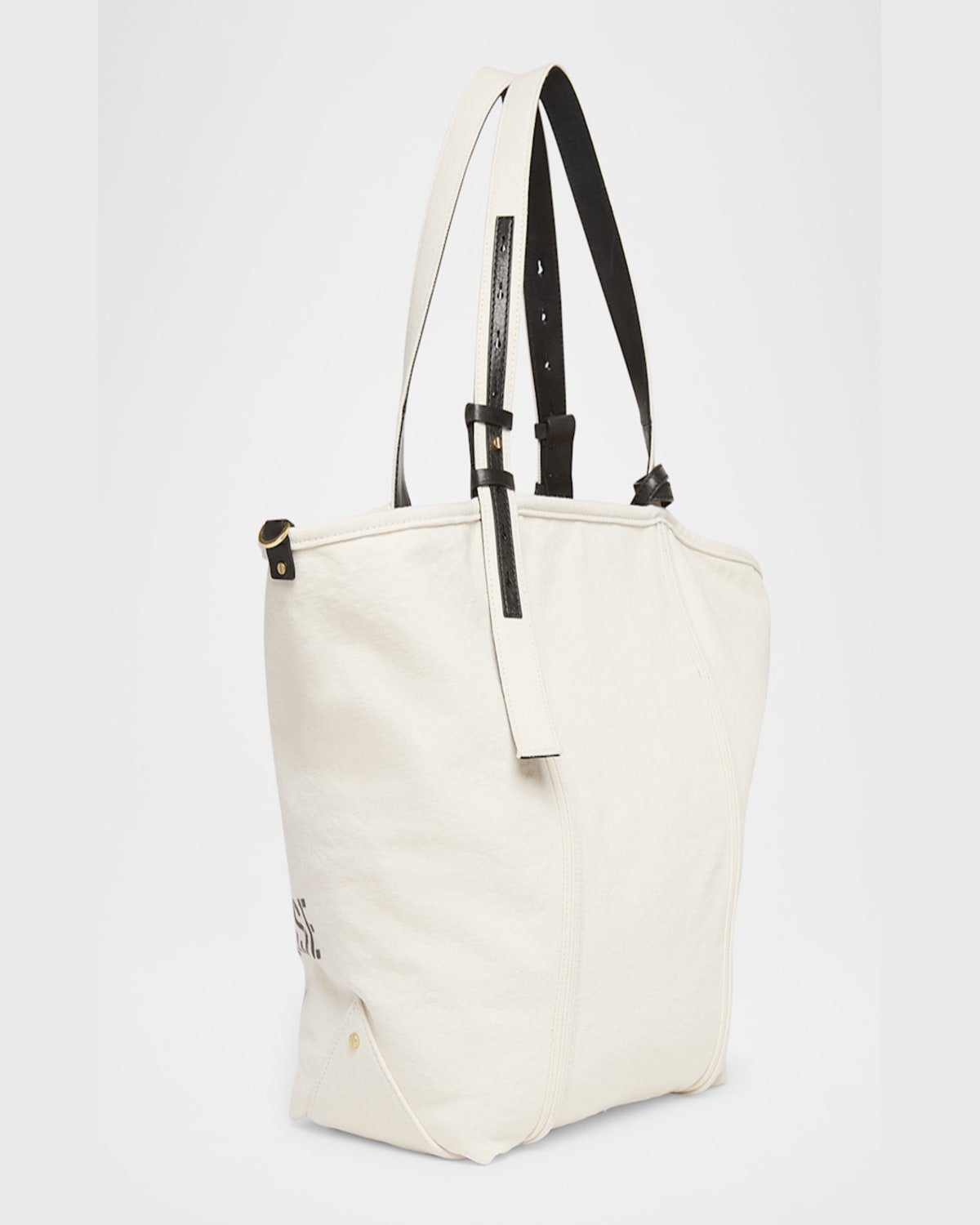 Golden Goose Spacious Beige Handbag With Dual Handles And Adjustable Strap In Ecru