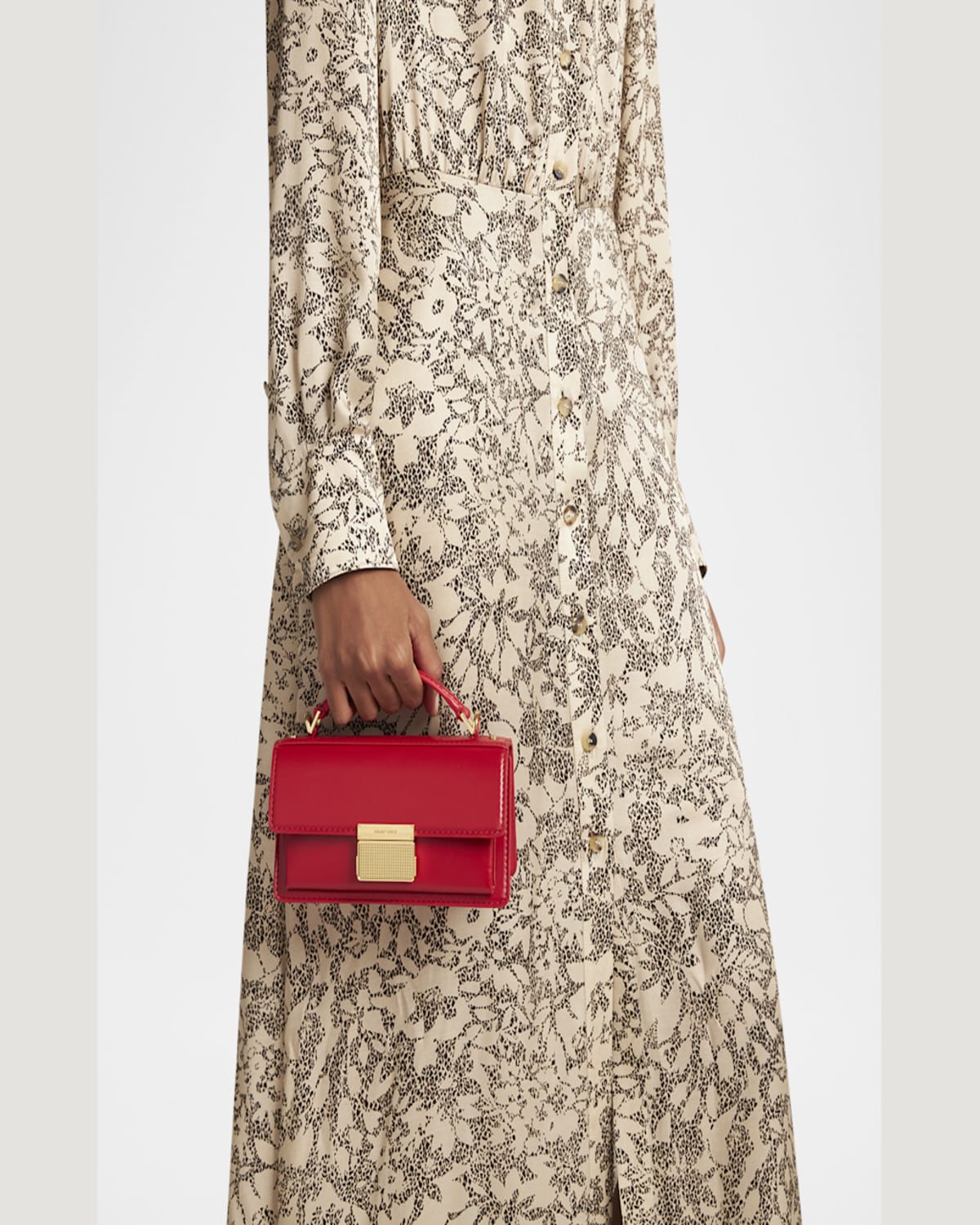 Golden Goose Venezia Small Palmellato Leather Crossbody Bag In Lipstick Red