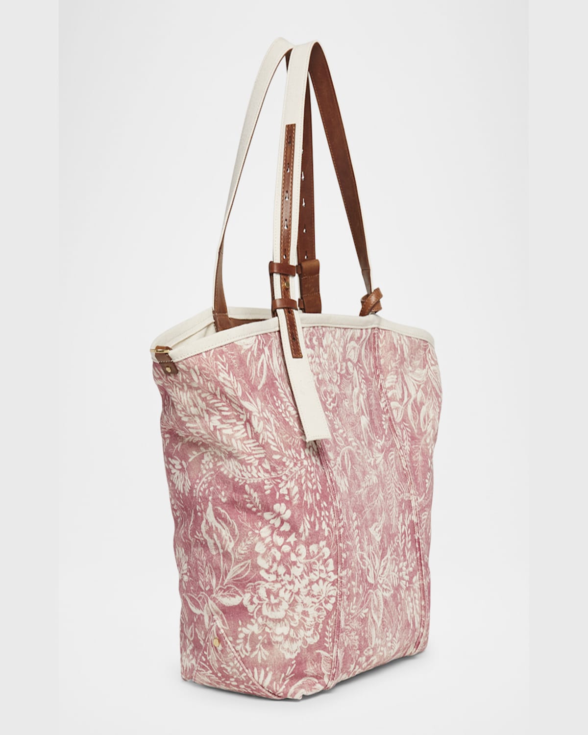Golden Goose East-west Toile De Jouy Printed Canvas Tote Bag In Cotto/ecru