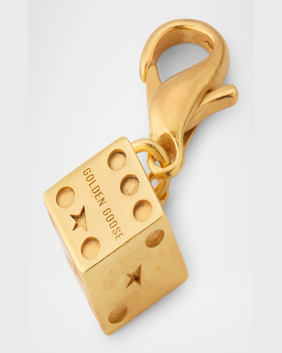 Golden Goose Gaming Dice Bag Charm In Gold