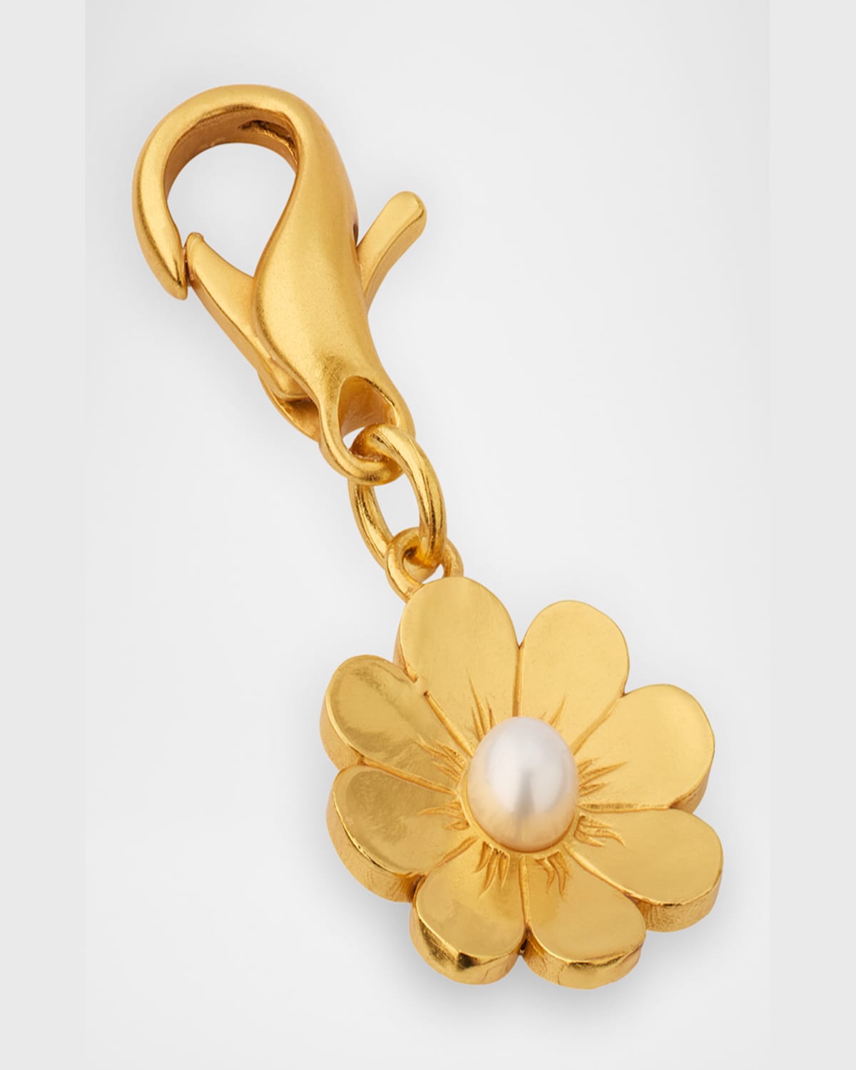 Golden Goose Daisy Pearl-embellished Bag Charm In Gold