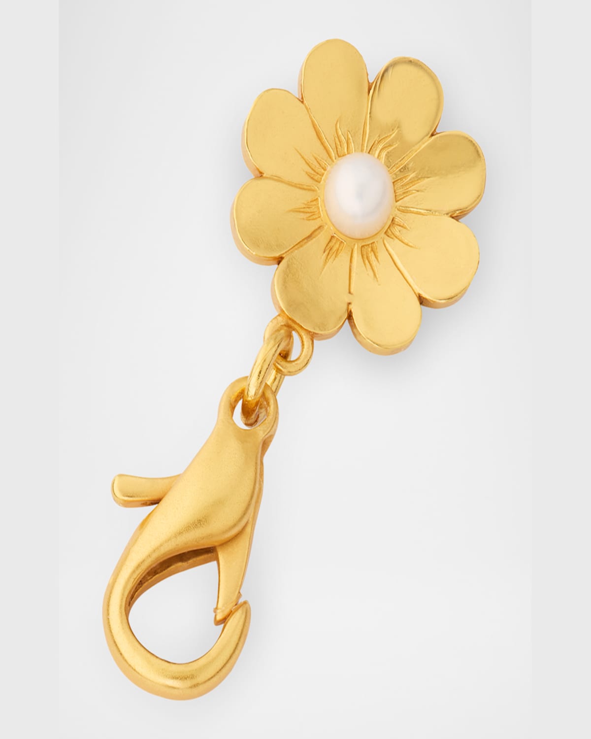 Golden Goose Daisy Pearl-embellished Bag Charm In Gold