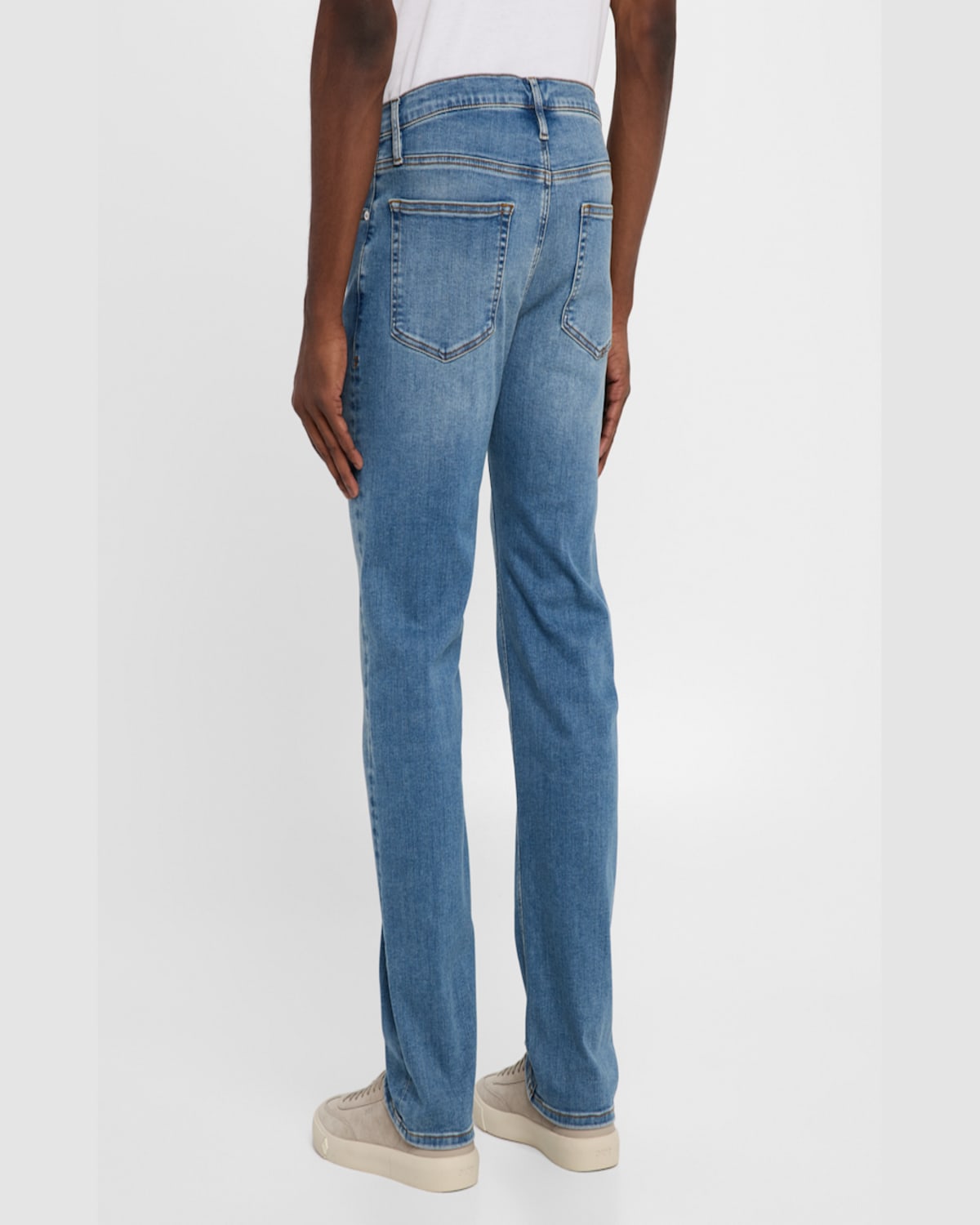 Frame Jet Set Modern Straight Jeans In La Mirada In Blue
