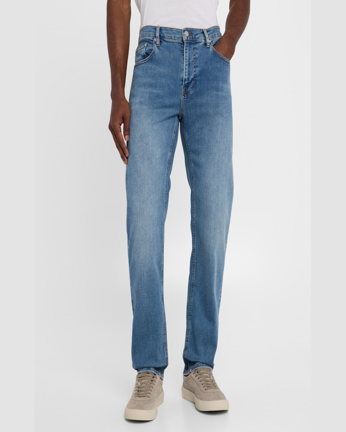 Frame Jet Set Modern Straight Jeans In La Mirada In Blue