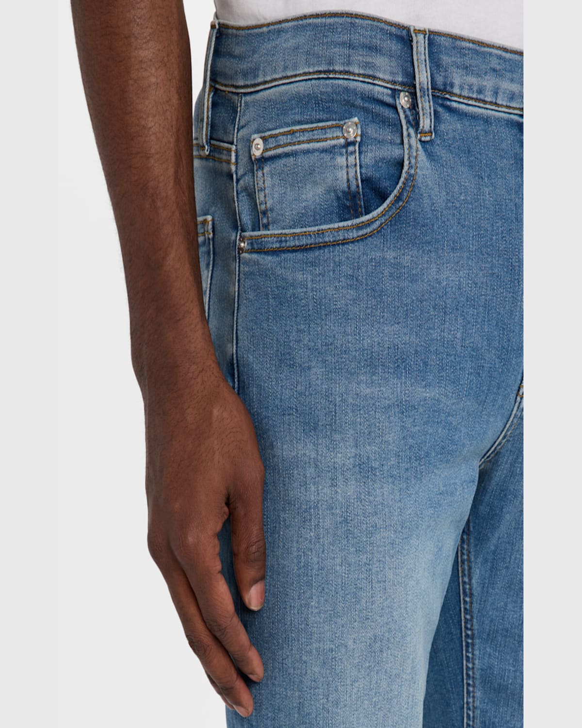 Frame Jet Set Modern Straight Jeans In La Mirada In Blue