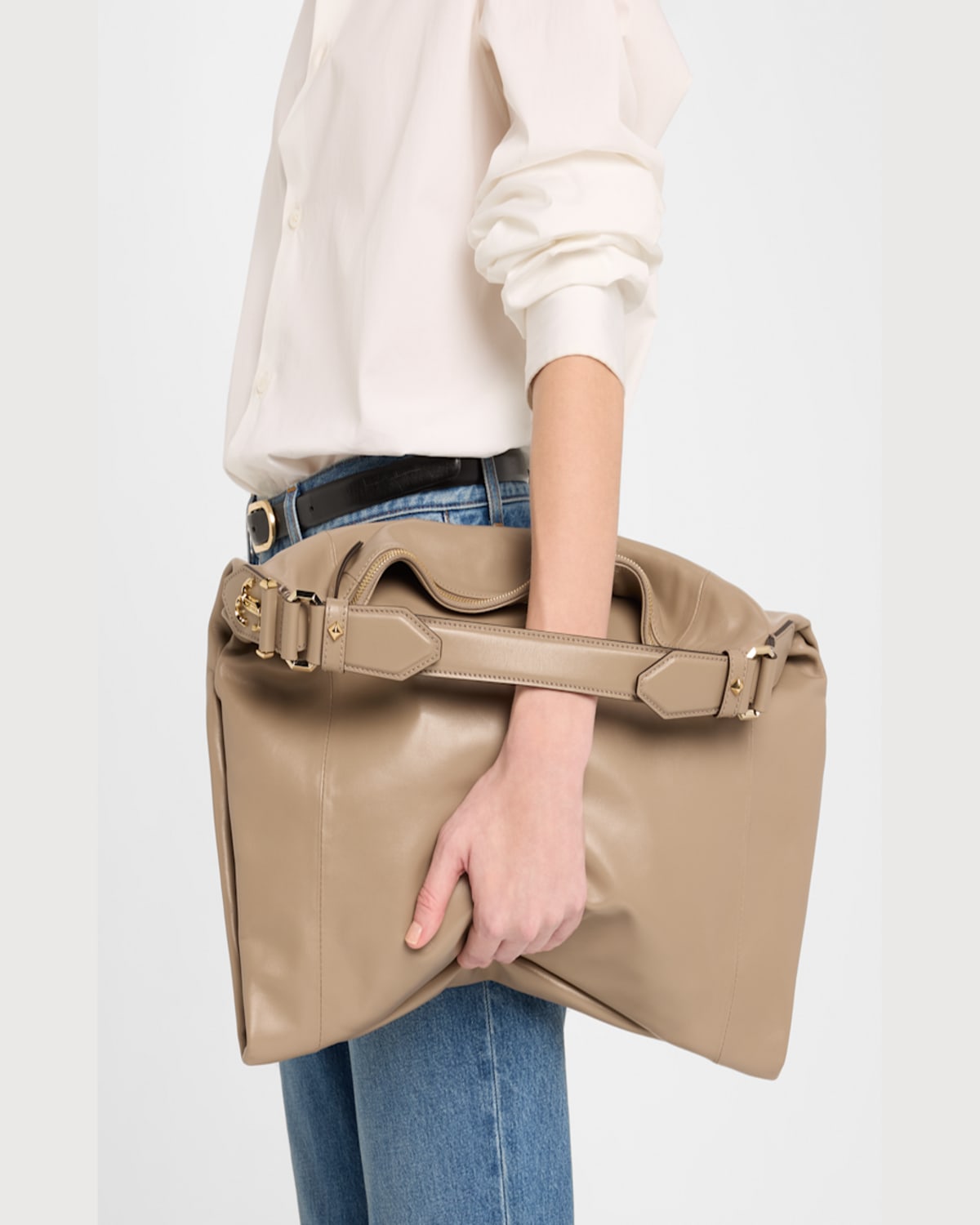 Jimmy Choo Women's Ana Hobo Bag In Taupe/lg