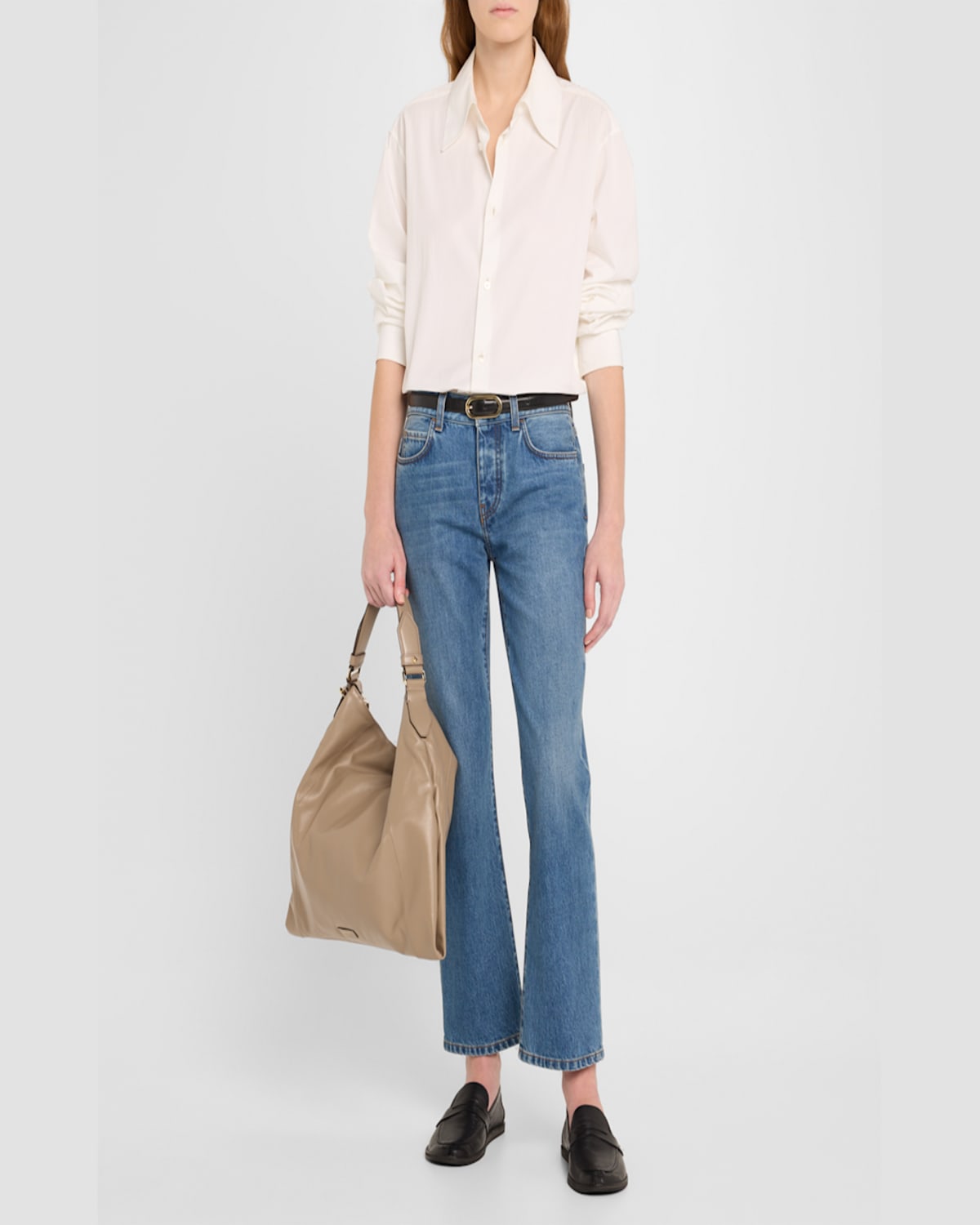 Jimmy Choo Women's Ana Hobo Bag In Taupe/lg