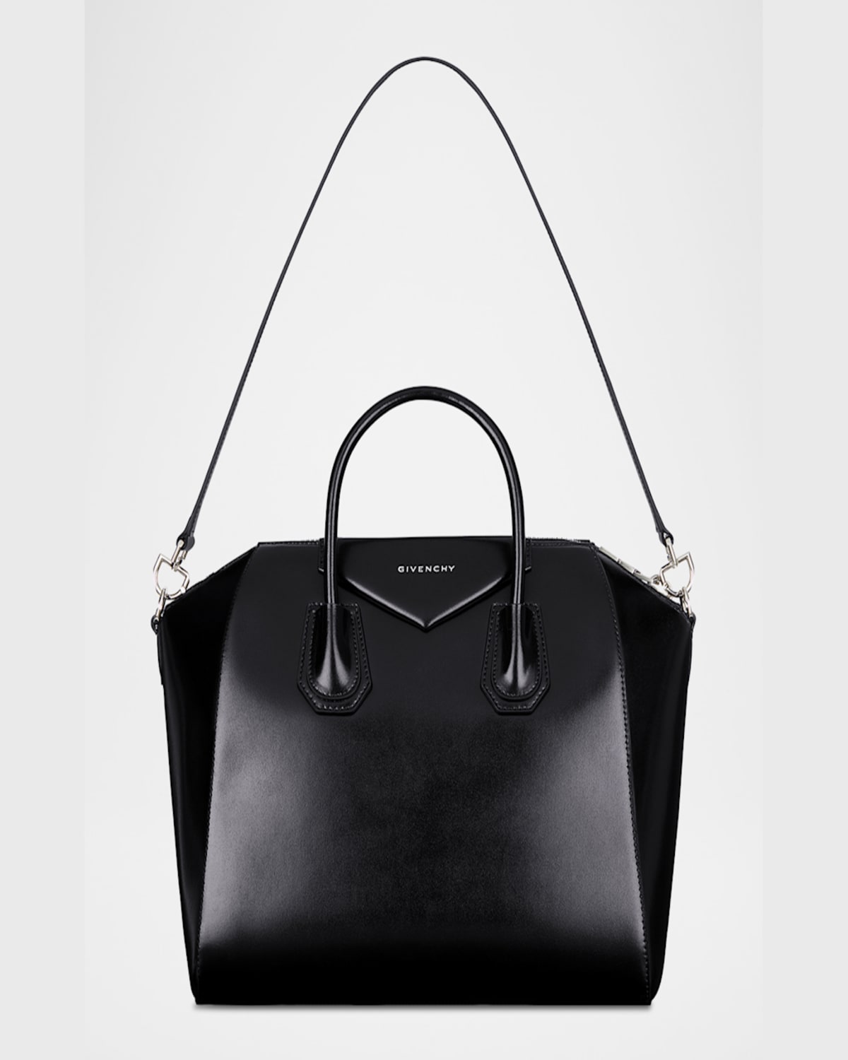 Givenchy Antigona Medium Top-handle Bag In Box Leather In Black
