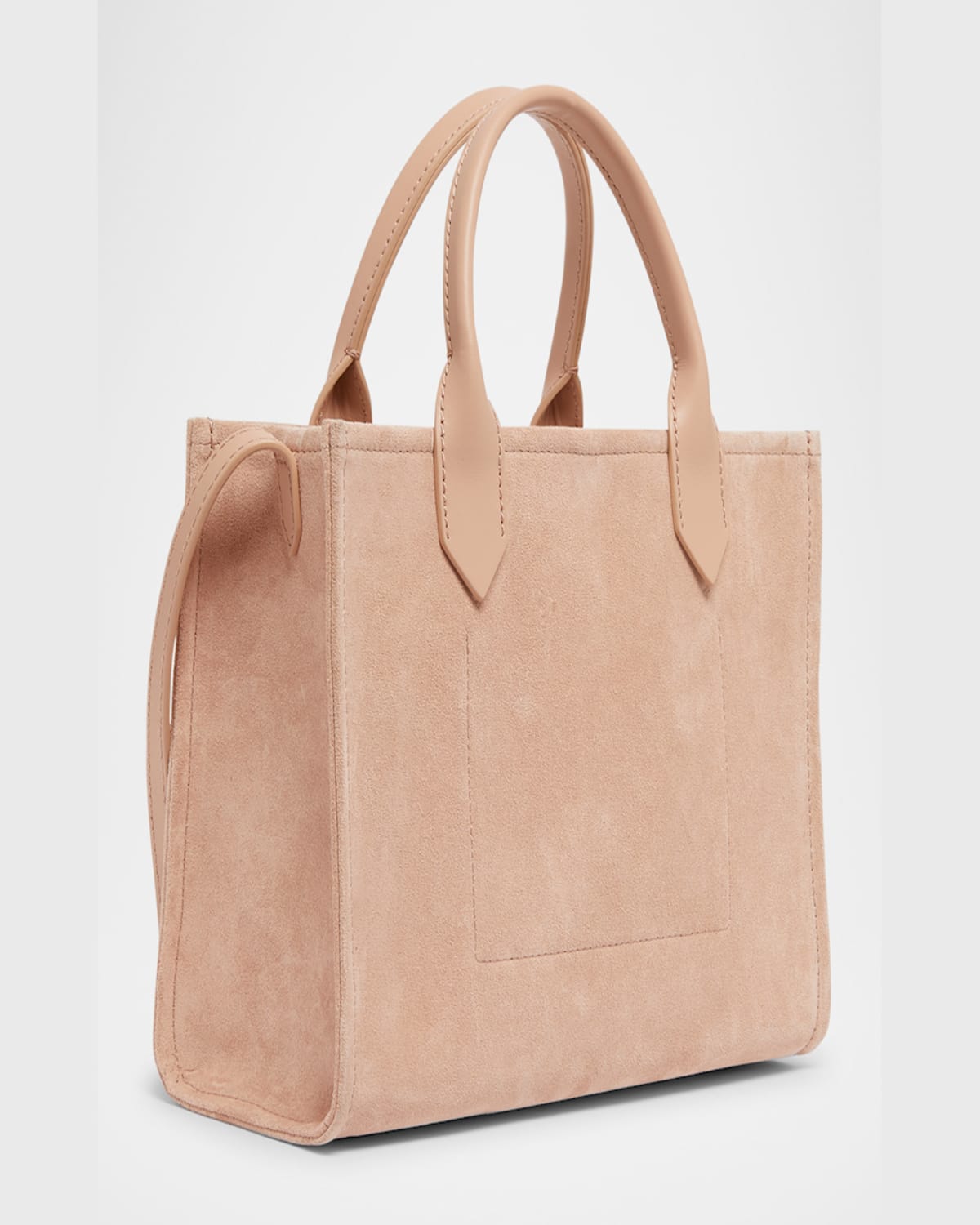 Balmain Small B-army Shopper Bag In Pink Suede In 0dx Nude Pink