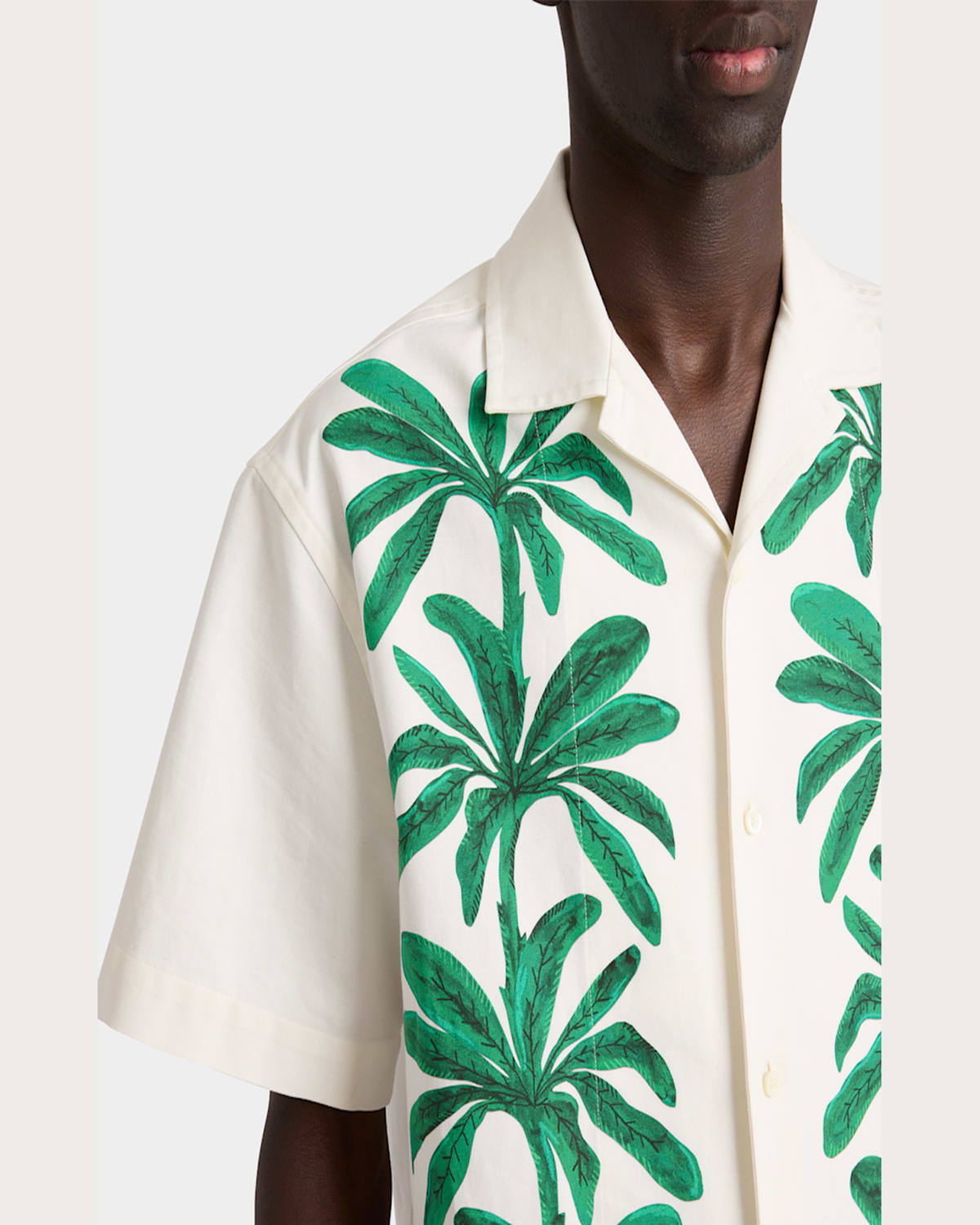 Jacquemus La Chemise Shirt In Print Painted Palmtrees