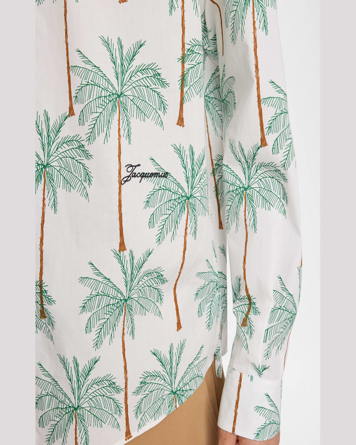 Jacquemus La Chemise Simon Shirt In Print Palmtrees