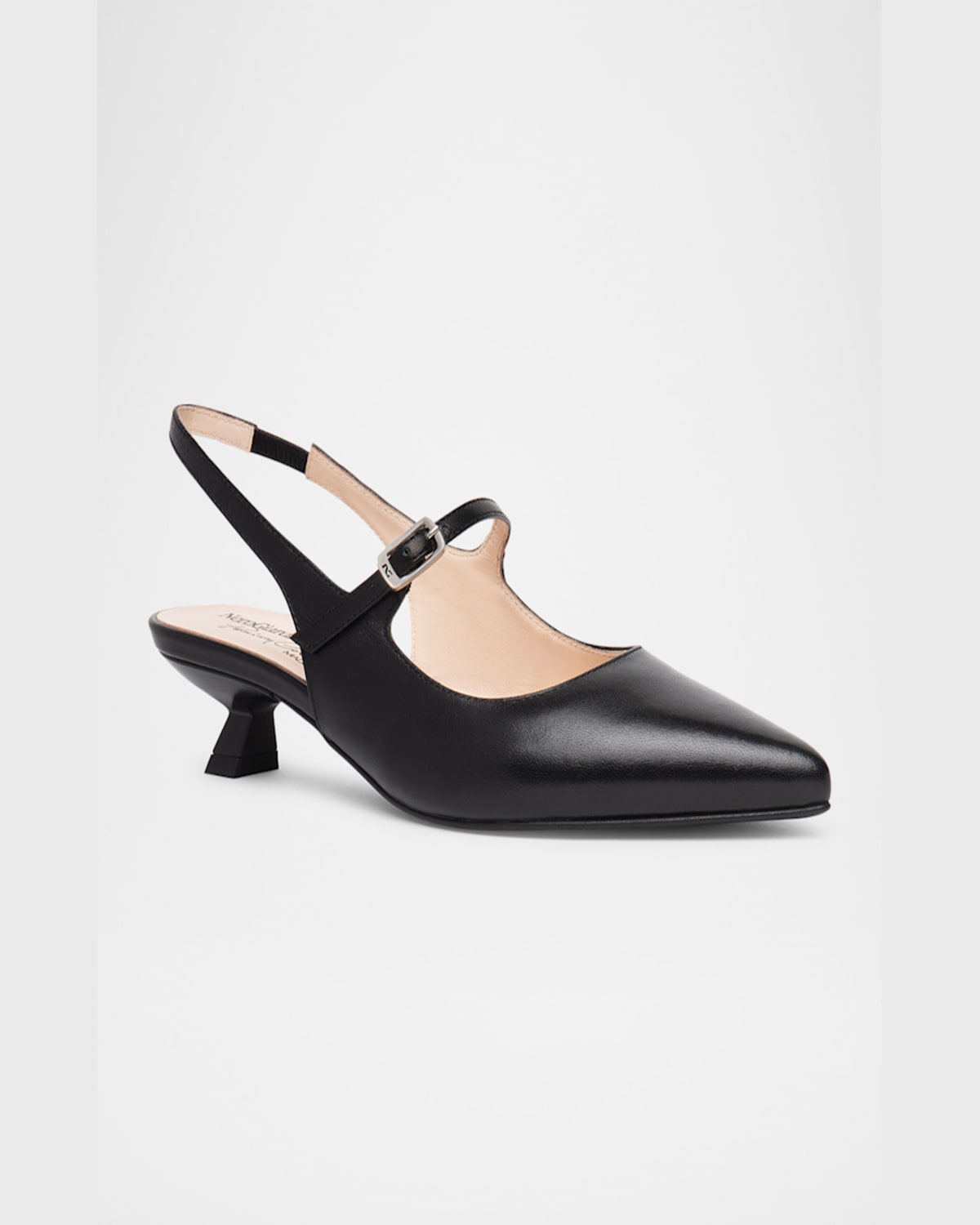 Nerogiardini Leather Mary Jane Slingback Pumps In Black