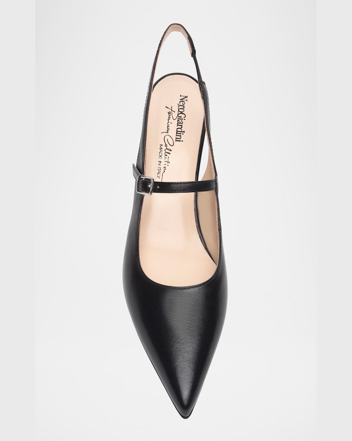 Nerogiardini Leather Mary Jane Slingback Pumps In Black