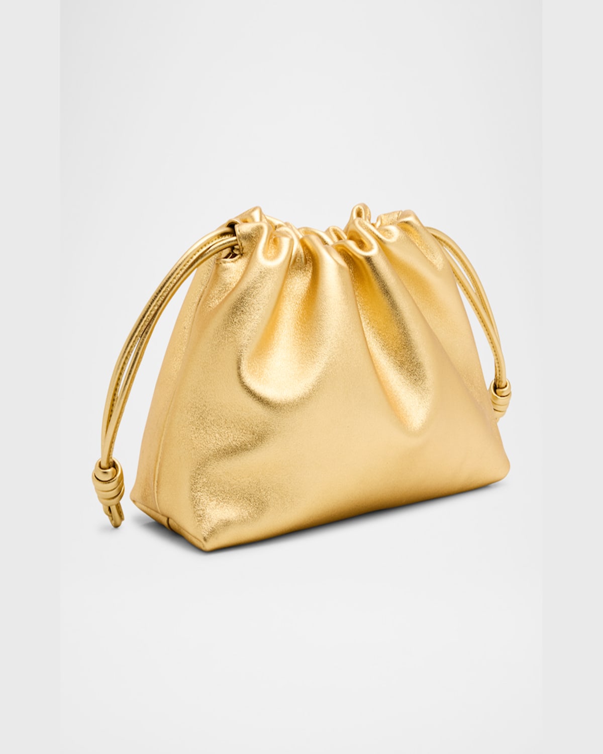 Loewe Mini Puzzle Leather Shoulder Bag In Gold