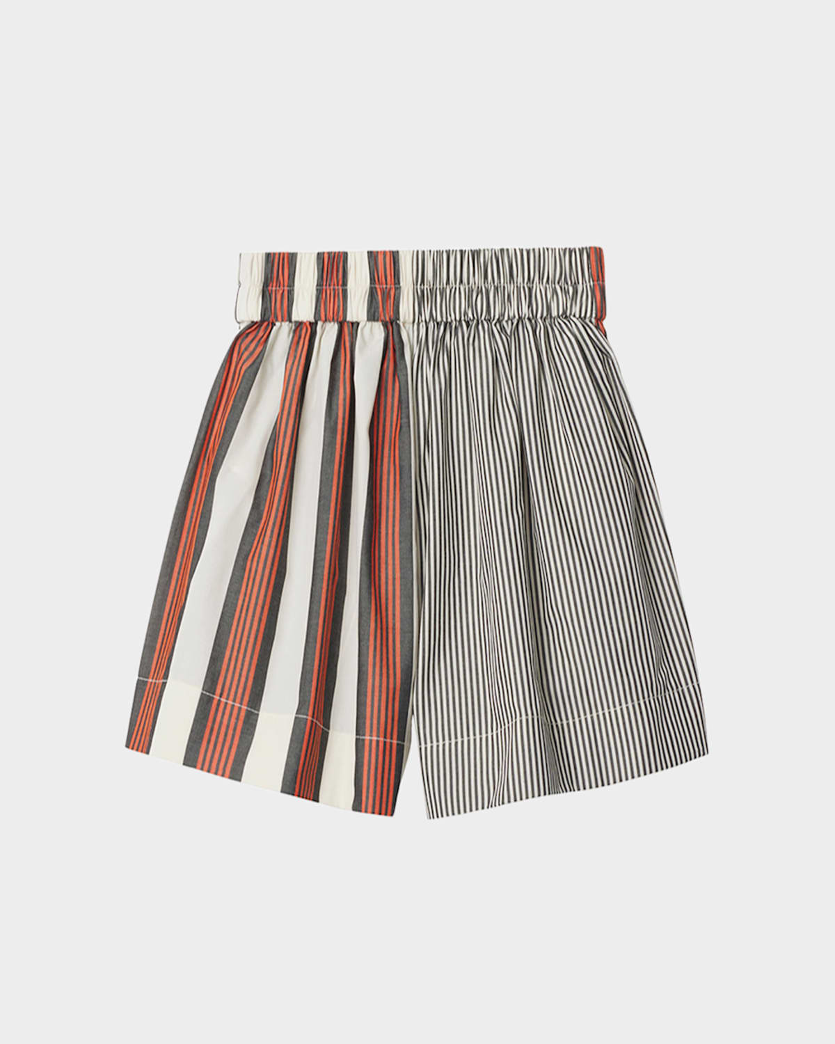 Burberry Striped Cotton Shorts In Multicolour Ip Pttn