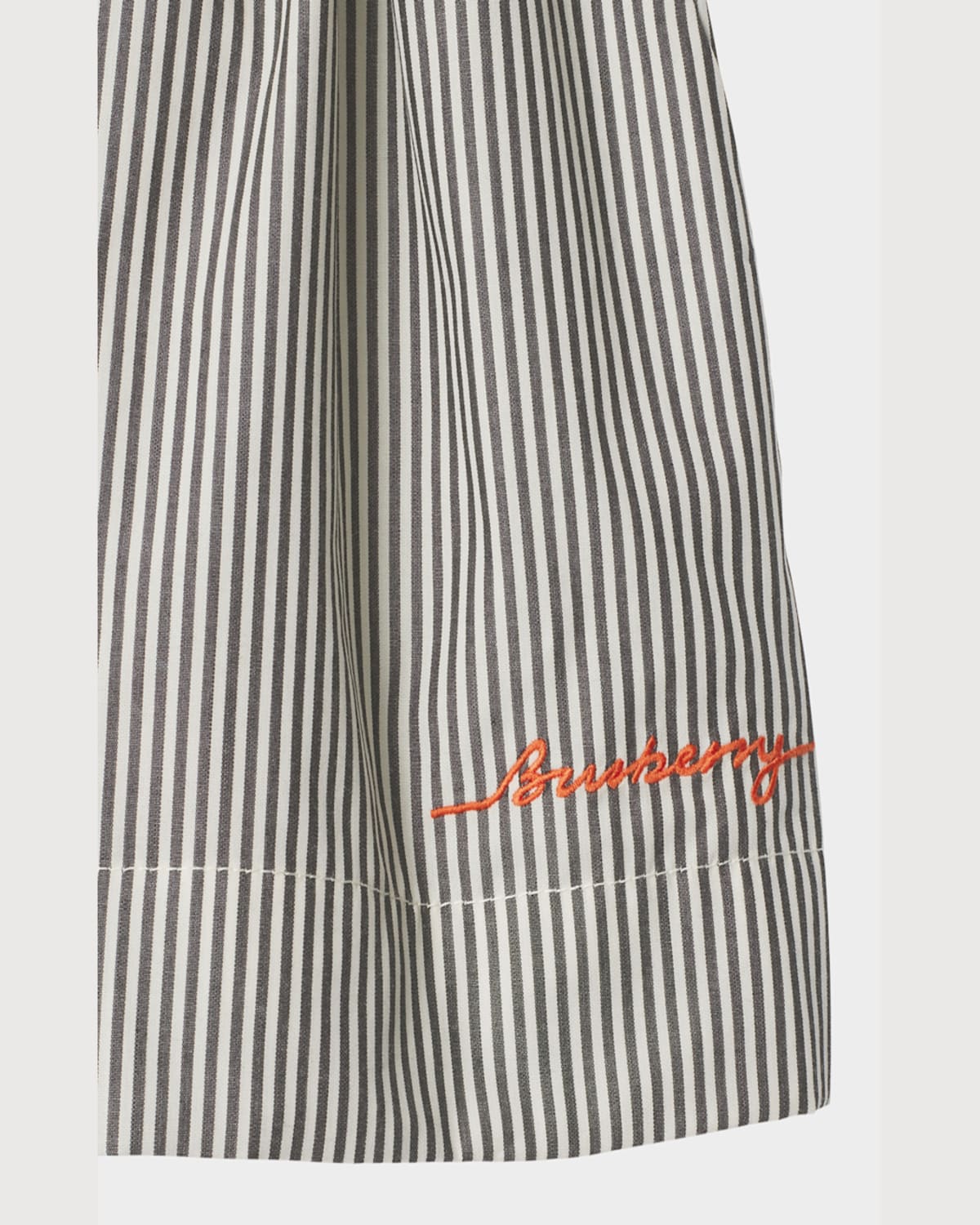 Burberry Striped Cotton Shorts In Multicolour Ip Pttn