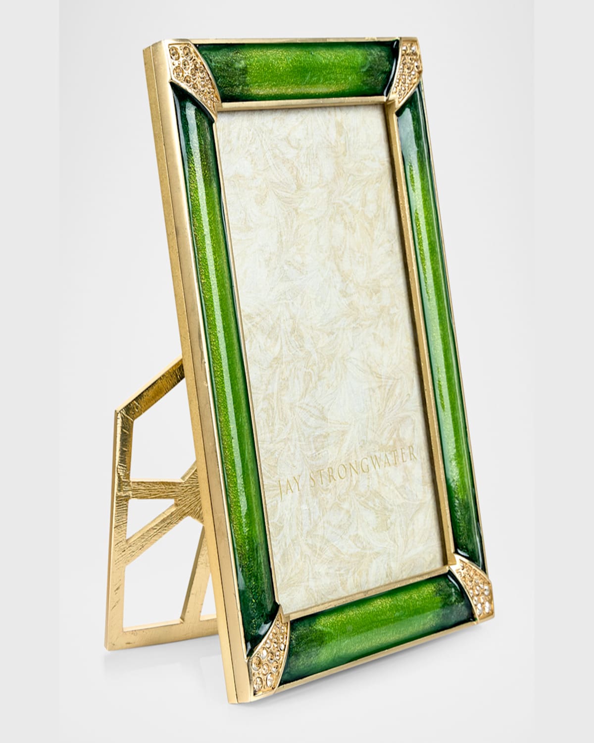 Jay Strongwater Lavinia 4" X 6" Picture Frame, Emerald