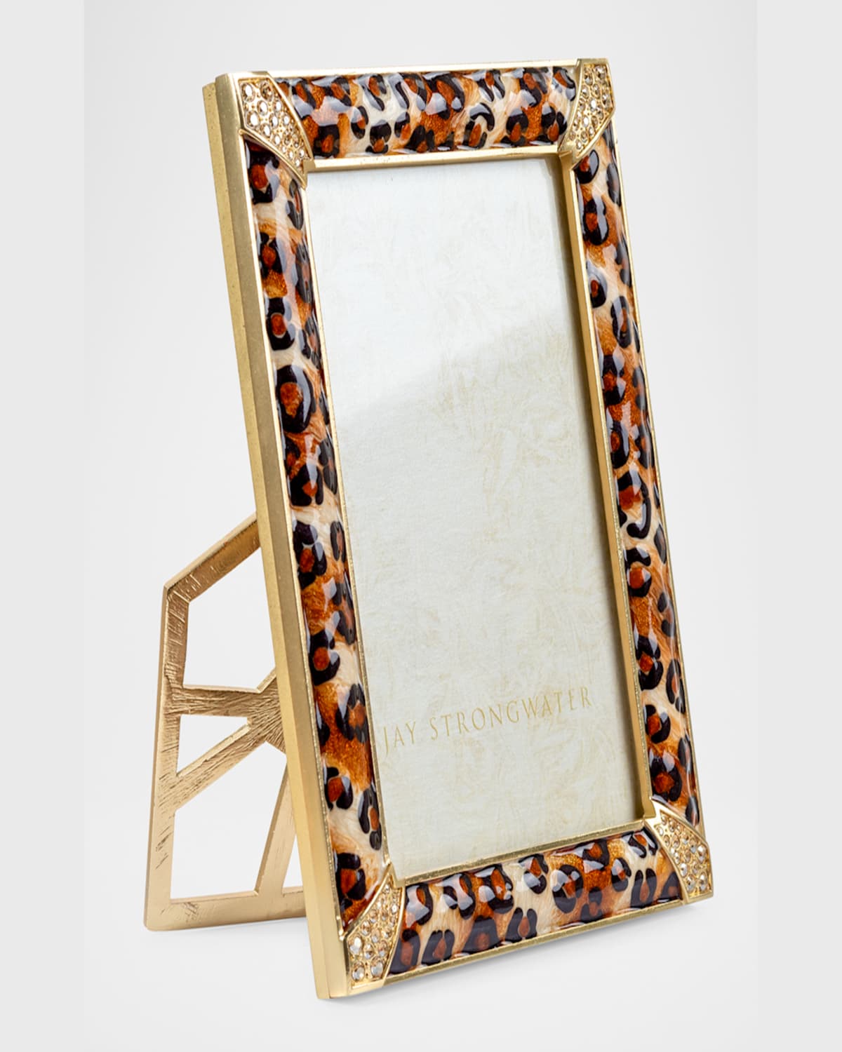 Jay Strongwater Lavinia 4" X 6" Picture Frame, Leopard