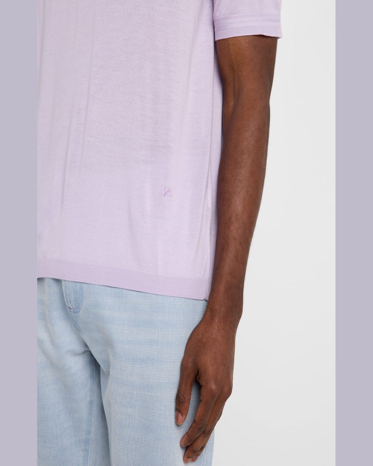 Isaia Men's Luxe Crew Knit Shirt In Pink