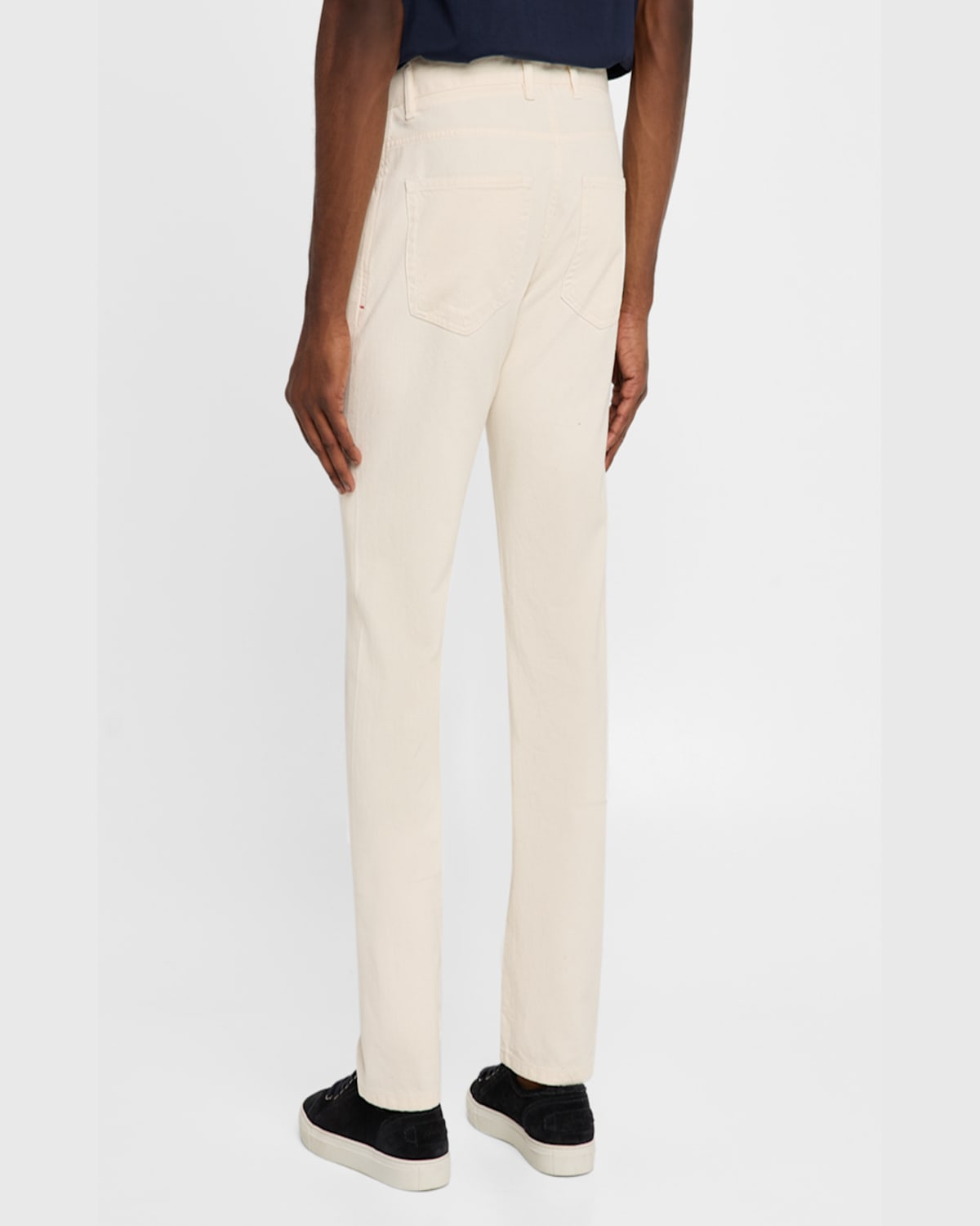 Isaia Men's Ecru Denim Five-pocket Pants In White One
