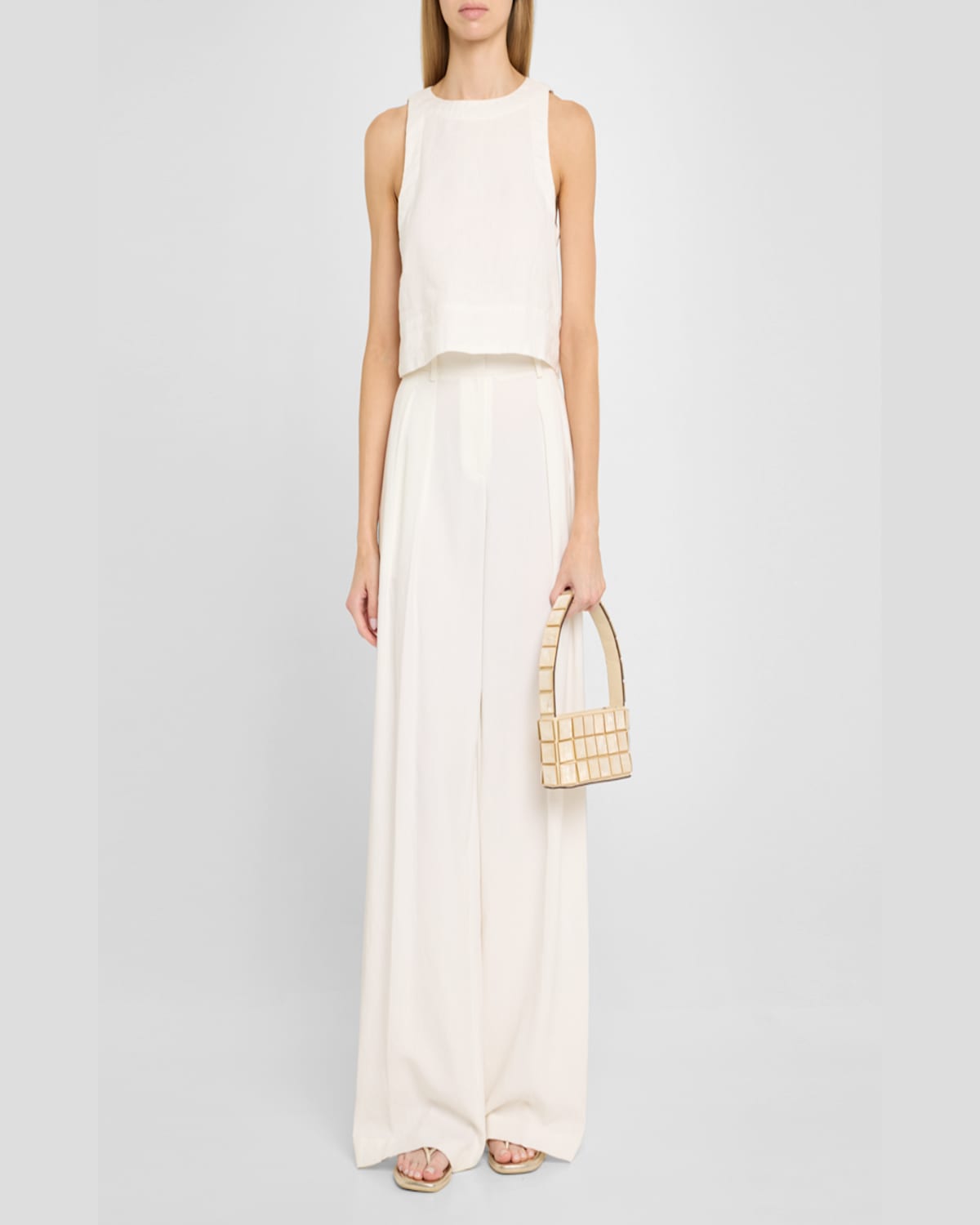 Cult Gaia Romy Geometric Acrylic Shoulder Bag In Ivory