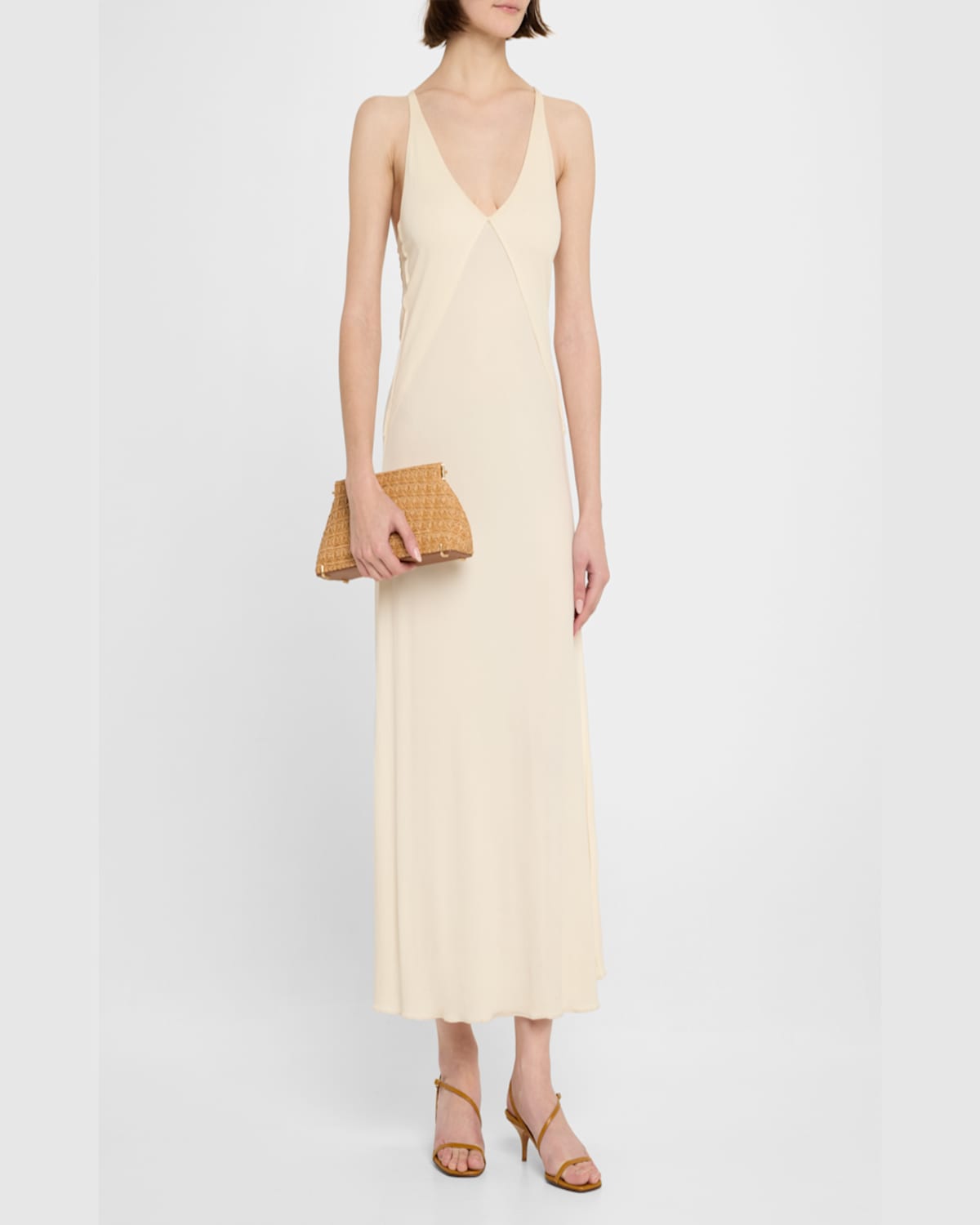 Shop Cult Gaia Lillia Mini Woven Clutch Bag In Toasted Natural