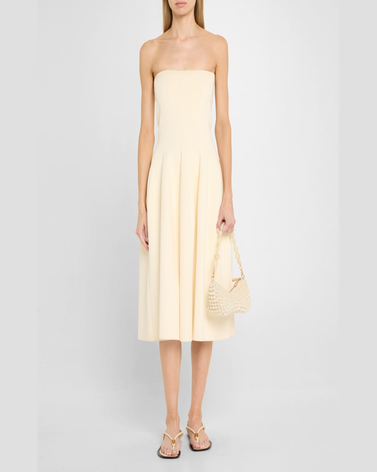 Shop Cult Gaia Mercier Beaded Zip Shoulder Bag In Ivory