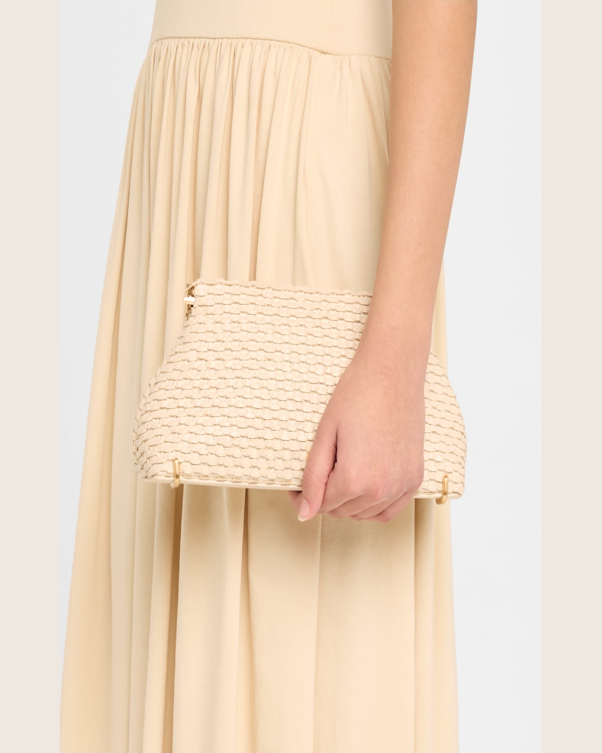 Shop Cult Gaia Lillia Mini Woven Clutch Bag In Off White