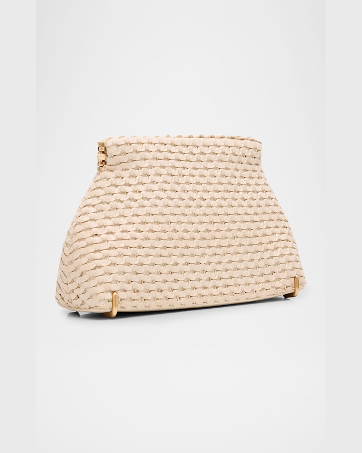 Shop Cult Gaia Lillia Mini Woven Clutch Bag In Off White