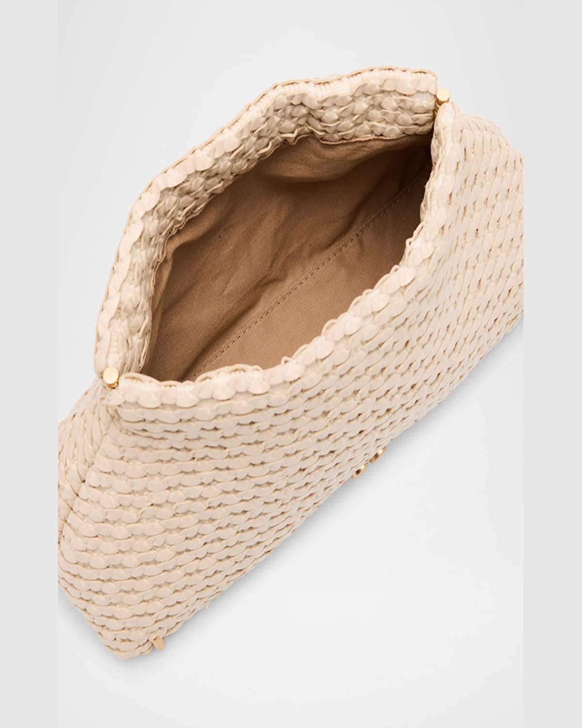 Shop Cult Gaia Lillia Mini Woven Clutch Bag In Off White