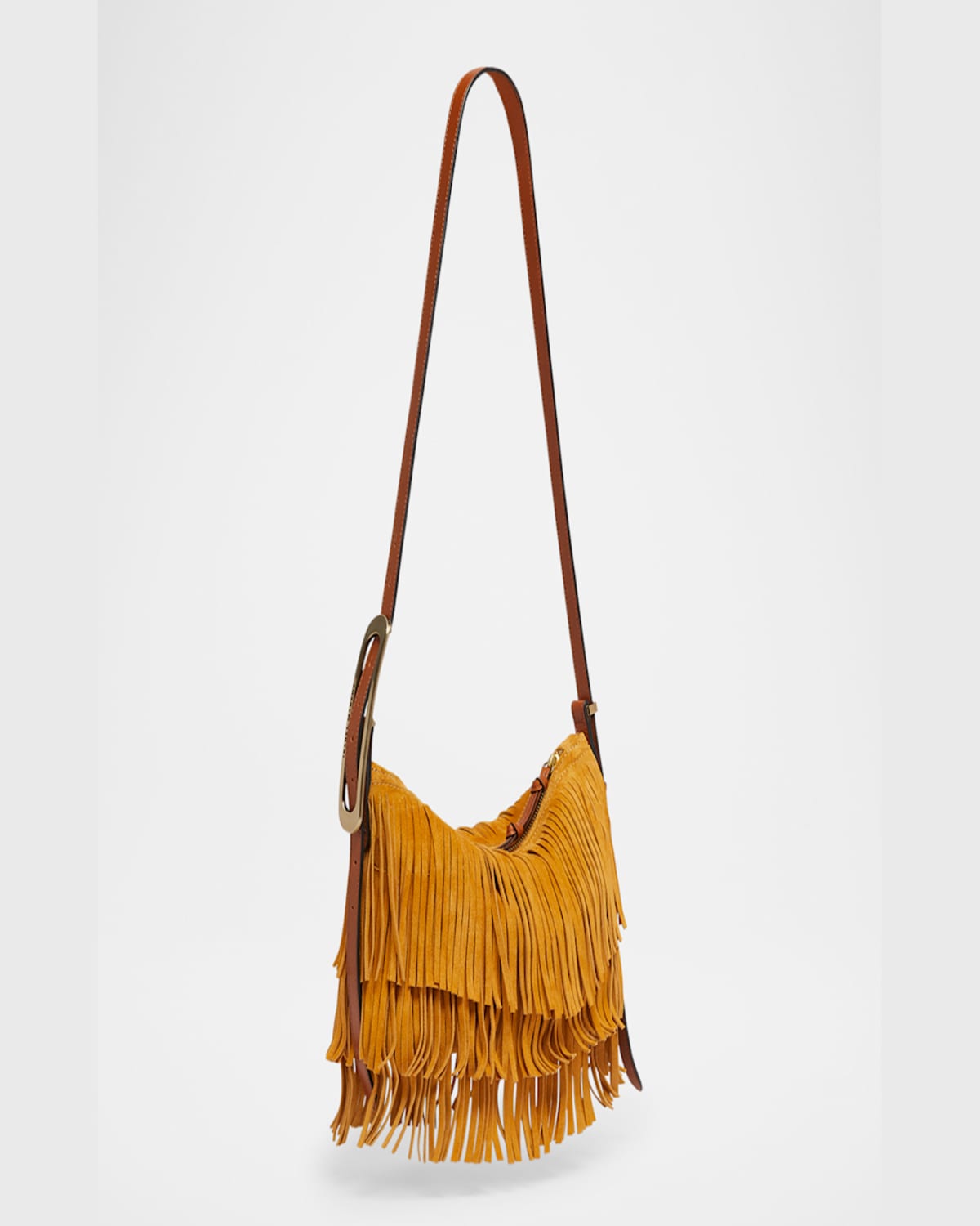 ISABEL MARANT LEYDEN MINI FRINGE SUEDE SHOULDER BAG 